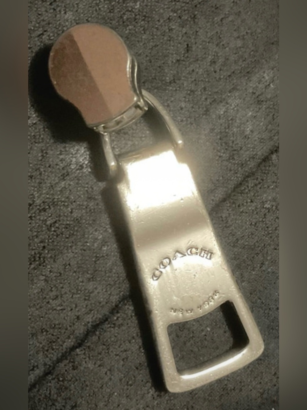 Authentic Coach Silver-Tone Zipper Pull & Slider Hardware Replacement Salvage